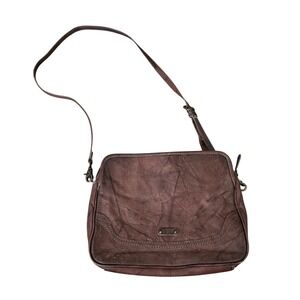 Frye Leather Crossbody Bag Medium Brown Distressed Western Boho Shoulder Bag